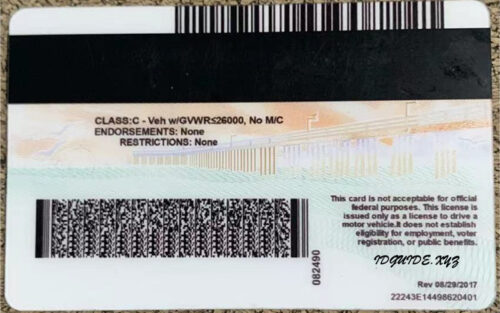 California scannable card