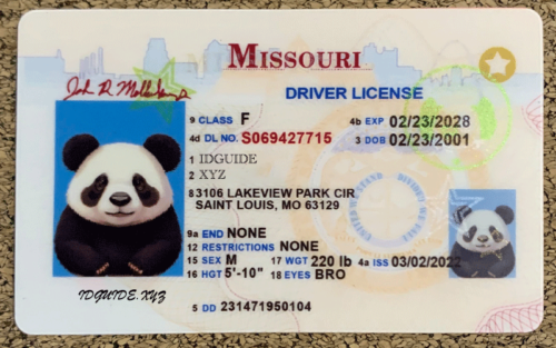 Missouri scannable card