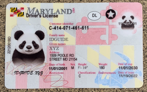 Maryland scannable card