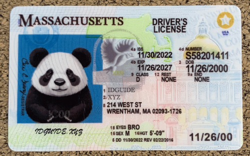 Massachusetts scannable card